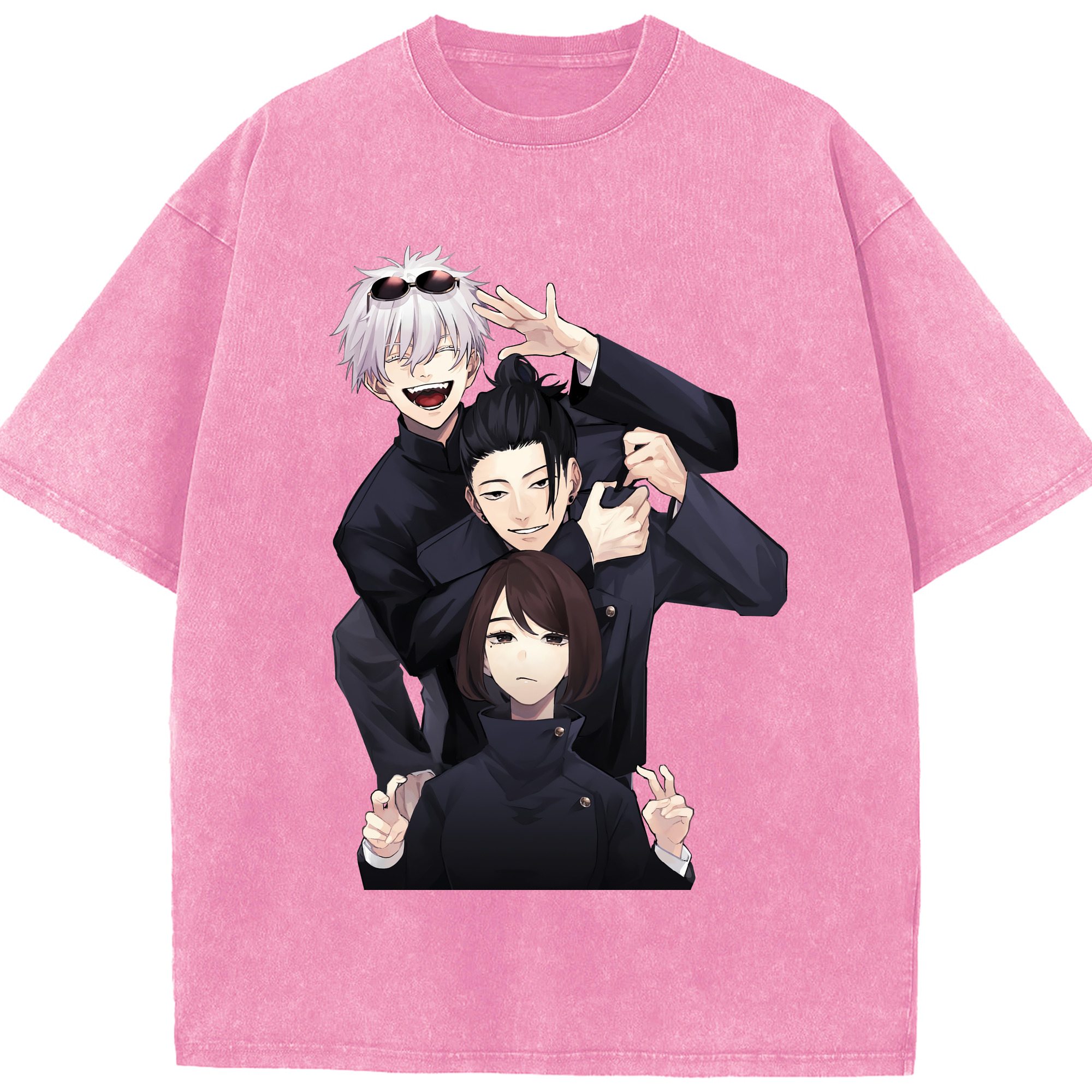 （画像用） 呪術廻戦 Jujutsu Kaisen 綿100% ヴィンテージ風 半袖Tシャツ（フロントプリント）